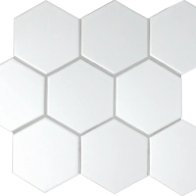 Classica Hexagon 95mm White Matt Glazed