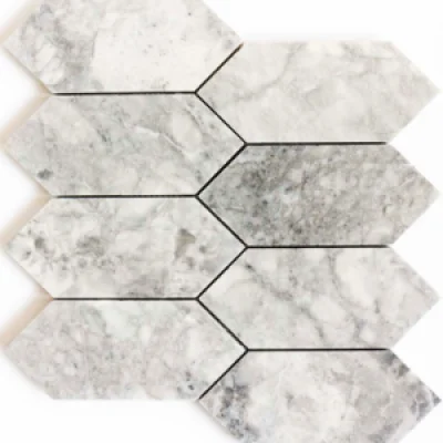 Stoneage Elongated Hexagon Calacutta-grey