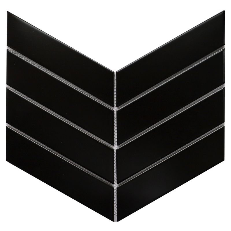 Classica Chevron Black Matt (180x52mm)
