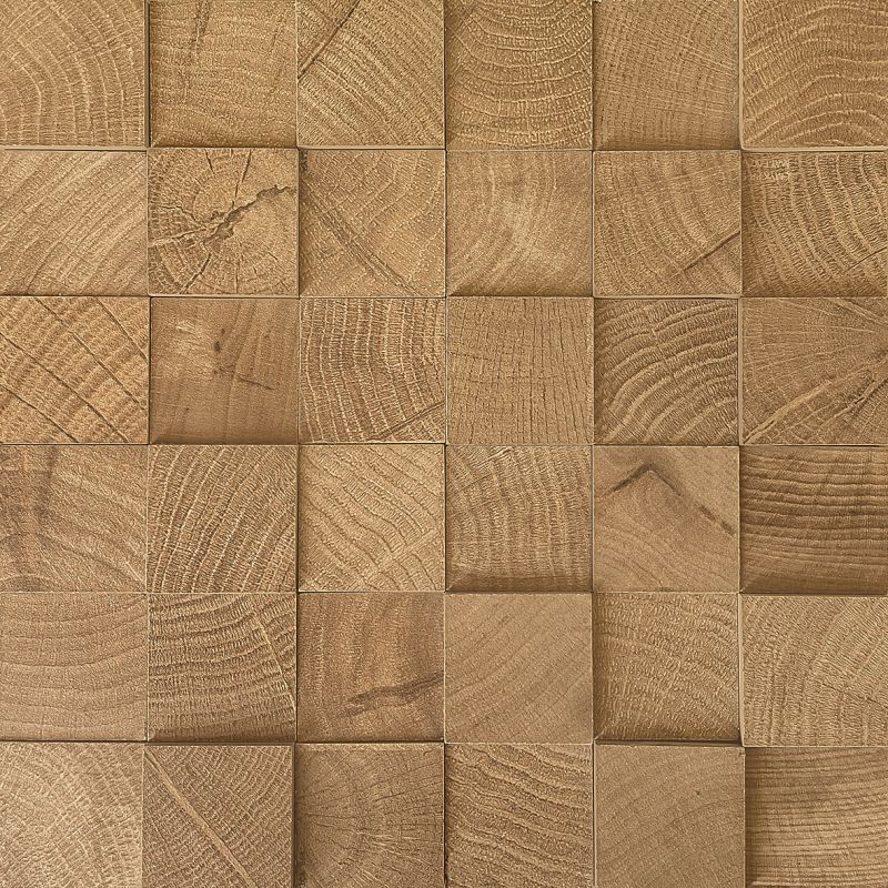 W-Circles Walnut 3D Mosaic
